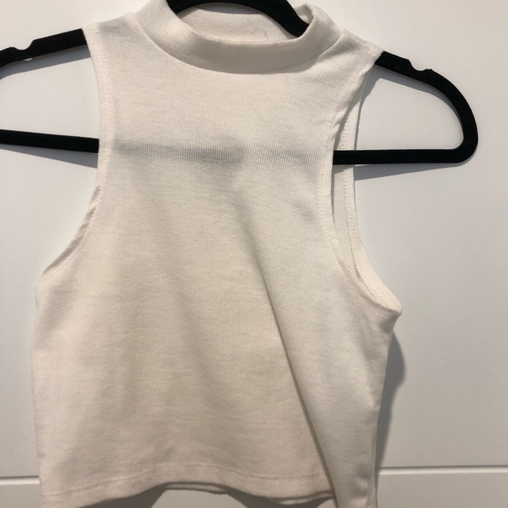 White Sweater Crop Top